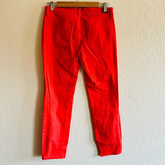 BDC | Frazier mid rise bright coral crops - Picture 4 of 5